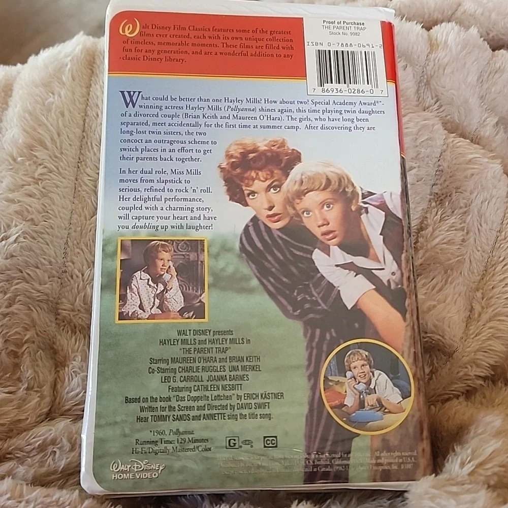 Vintage VHS The Parent Trap Hayley Mills Walt Disney Movie 1961